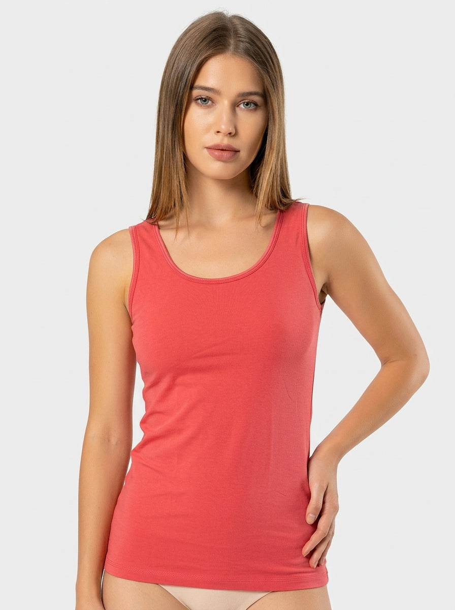 Stretch Cotton Tank Top