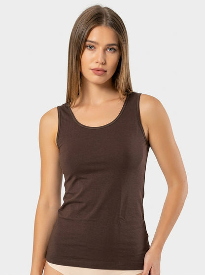Stretch Cotton Tank Top