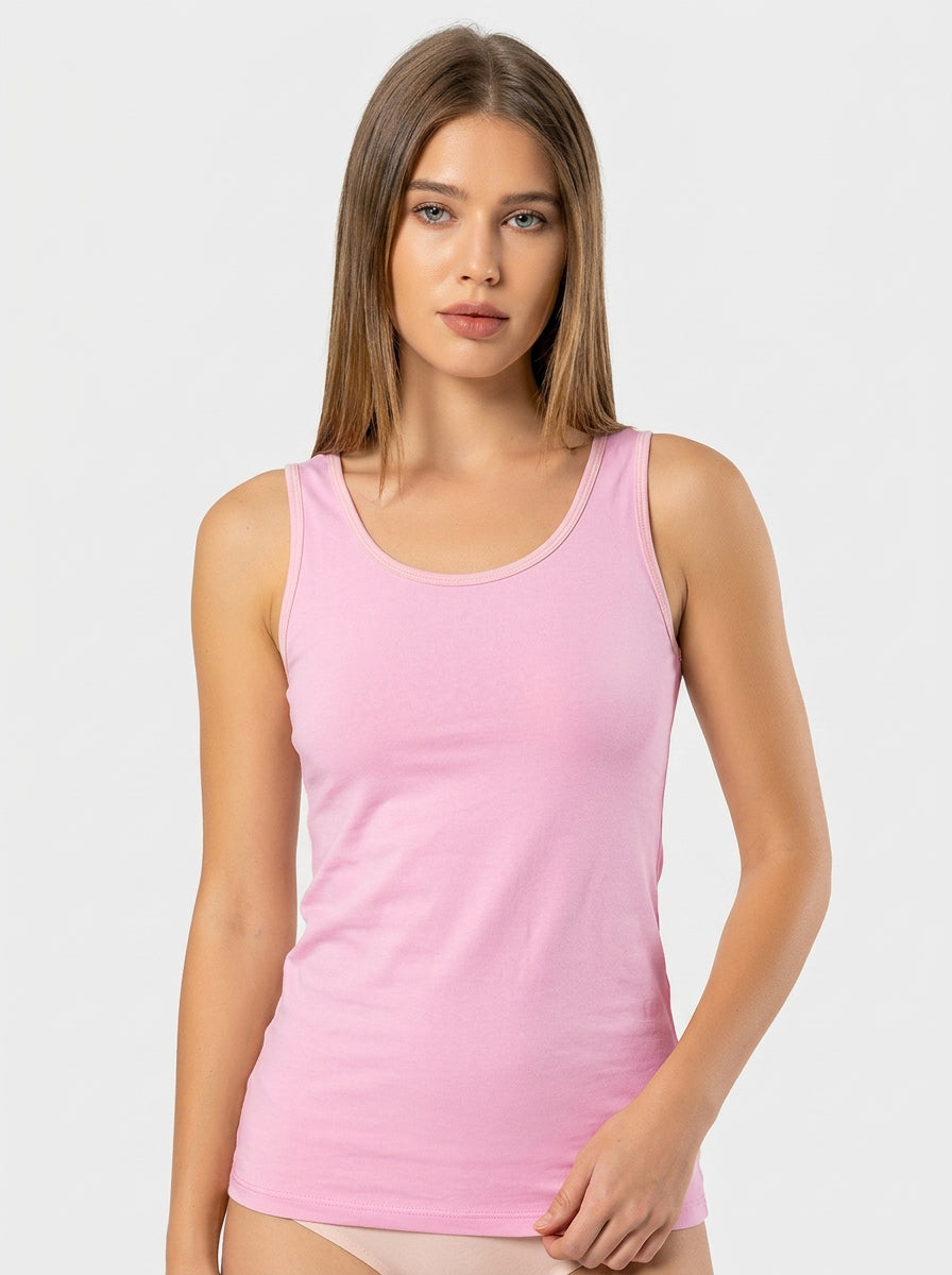 Stretch Cotton Tank Top