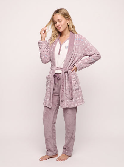 Cozy 3-Piece Ultra-Soft Fleece Pajama & Robe Set