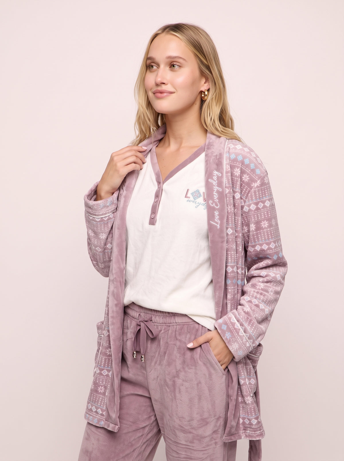 Cozy 3-Piece Ultra-Soft Fleece Pajama & Robe Set