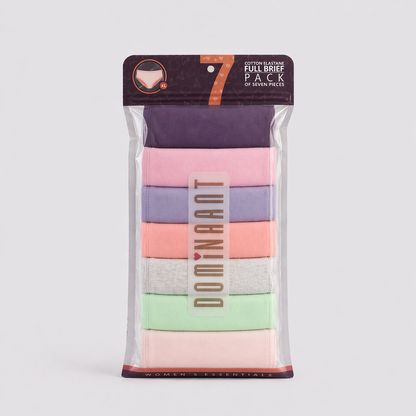 Mid-Waisted Cotton Panties – Dominant 7-Pack