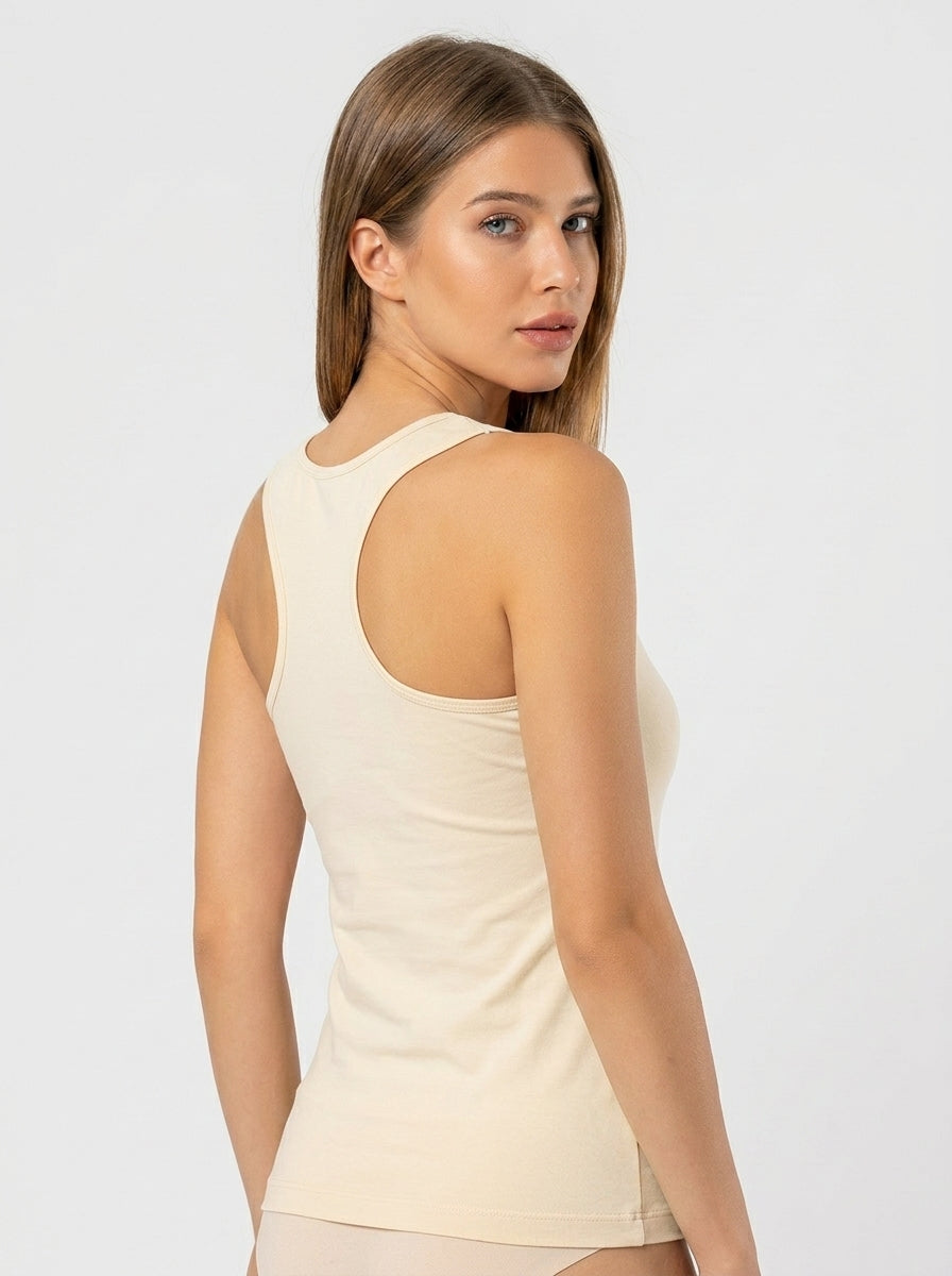 Stretch Cotton Tank Top