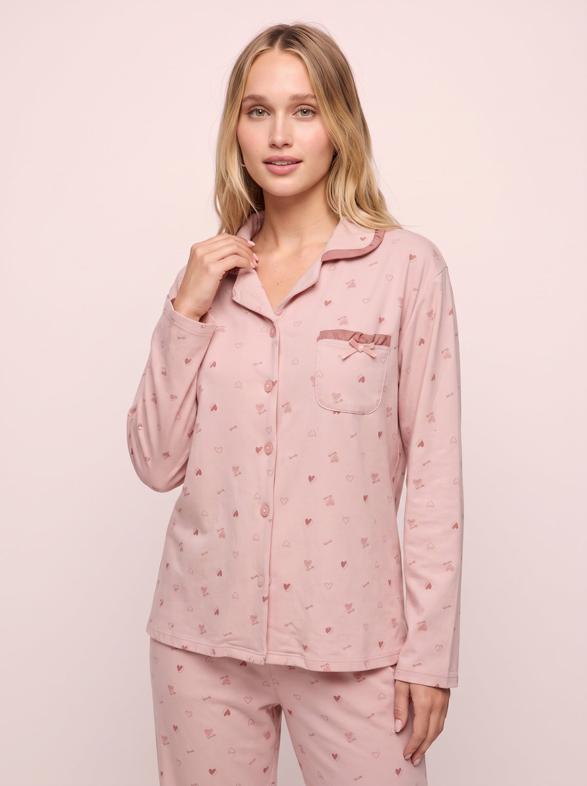 Brushed-Soft Winter Knit PJ Set