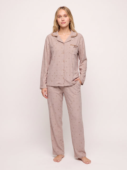 Brushed-Soft Winter Knit PJ Set
