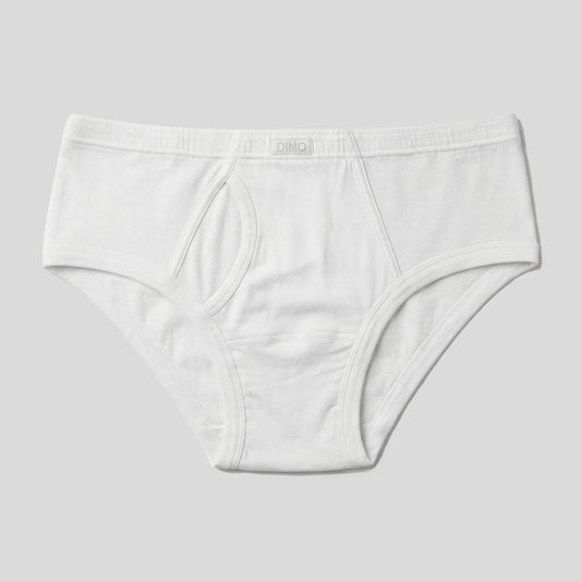 Classic Cotton Fly-Front Brief - White