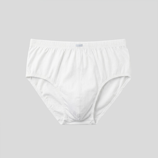 Cotton High Waist Brief - White