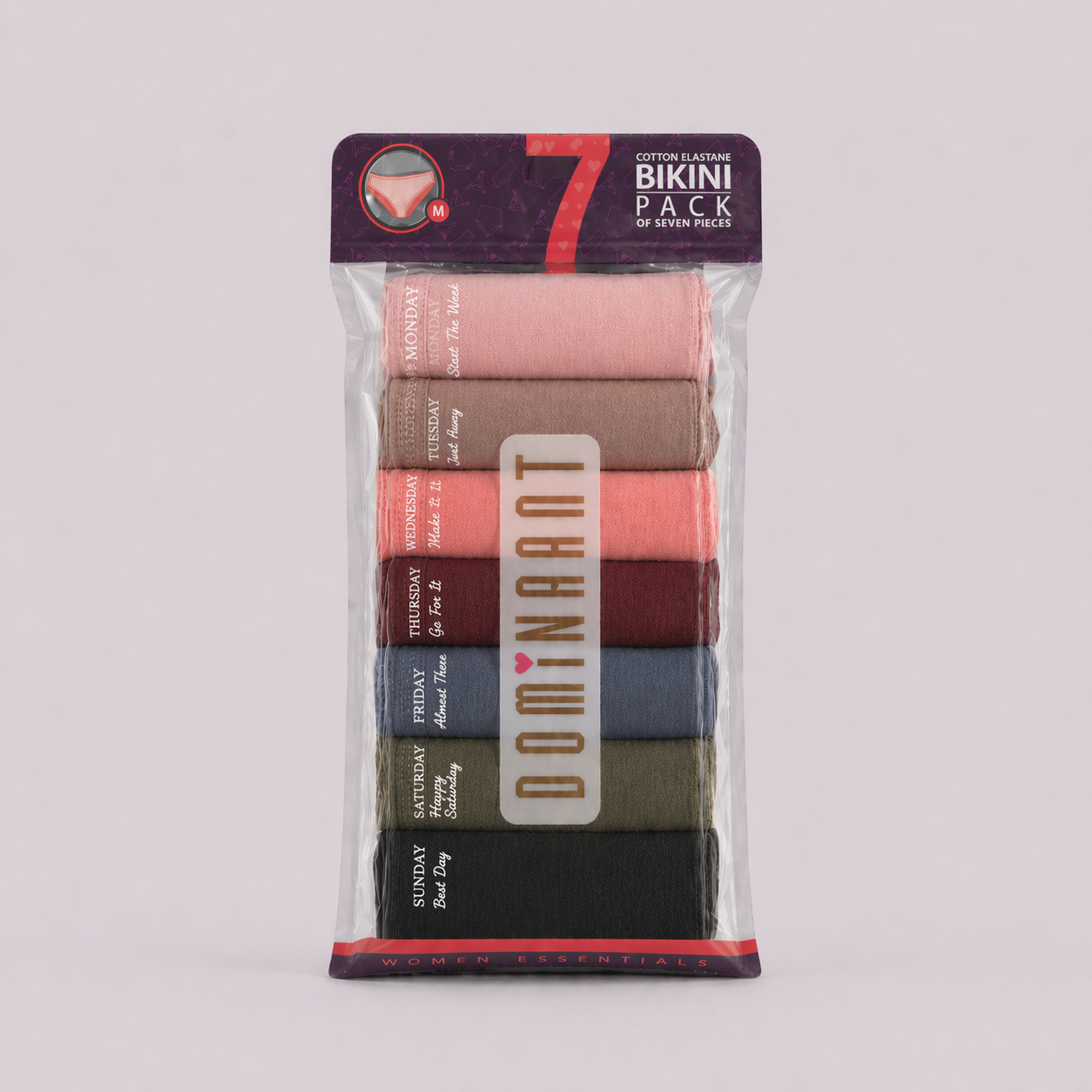 Low-Waisted Cotton Panties – Dominant 7-Pack