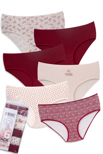 High-Waisted Cotton Panties – Dominant 6-Pack Big Size