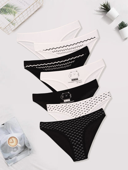 Low-Waisted Cotton Panties – Dominant 7-Pack