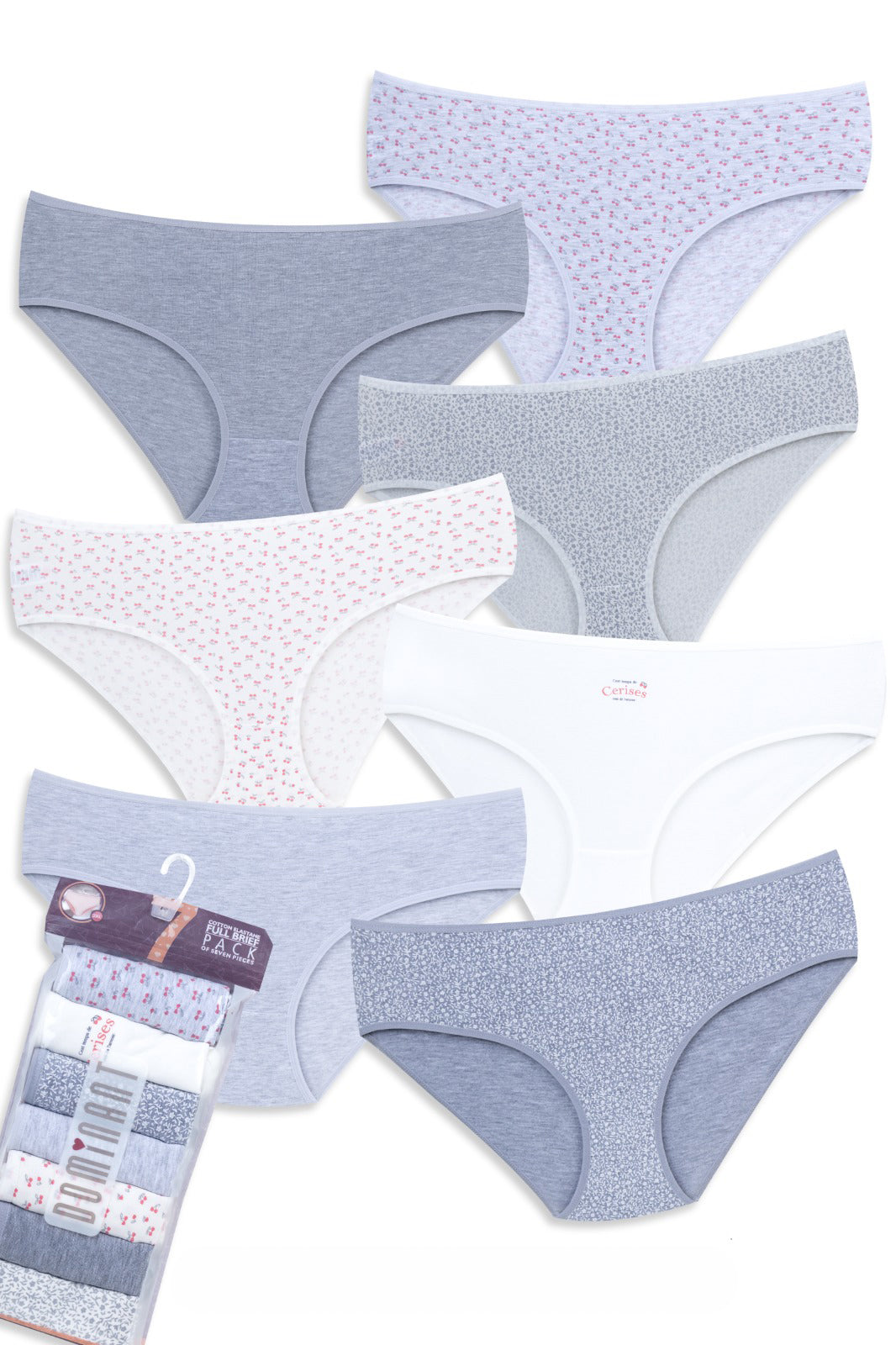 Low-Waisted Cotton Panties – Dominant 7-Pack