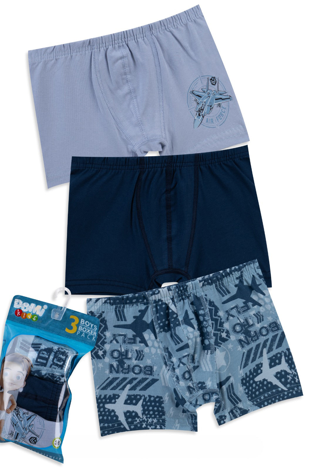 Boys Cotton Boxer Shorts – 3-Pack