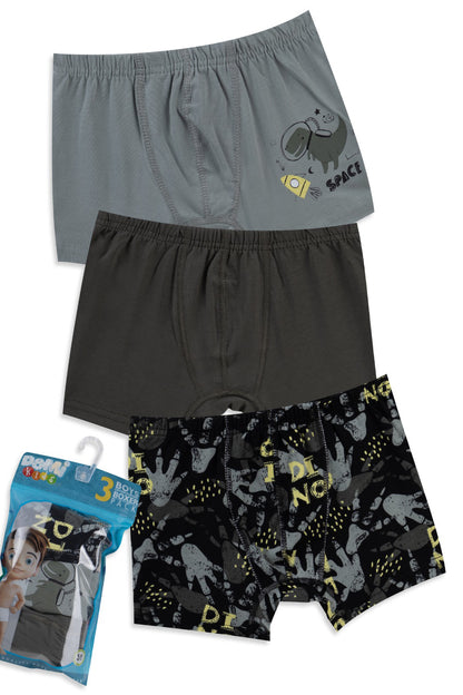 Boys Cotton Boxer Shorts – 3-Pack