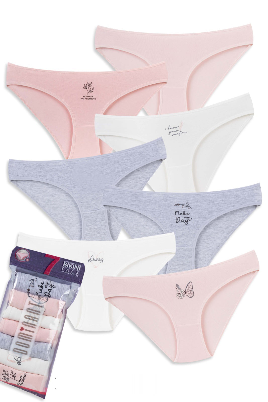 Low-Waisted Cotton Panties – Dominant 7-Pack
