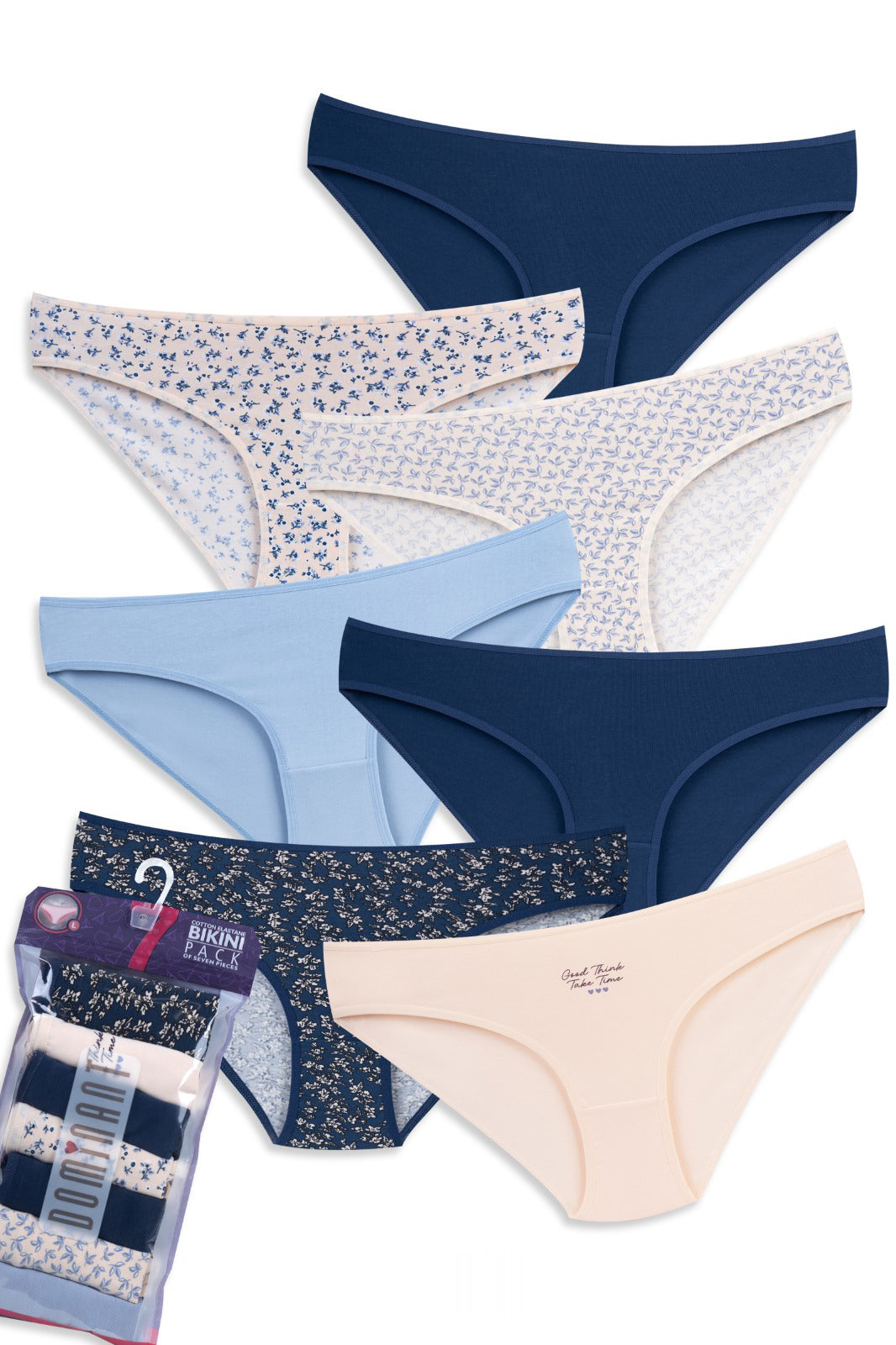 Low-Waisted Cotton Panties – Dominant 7-Pack