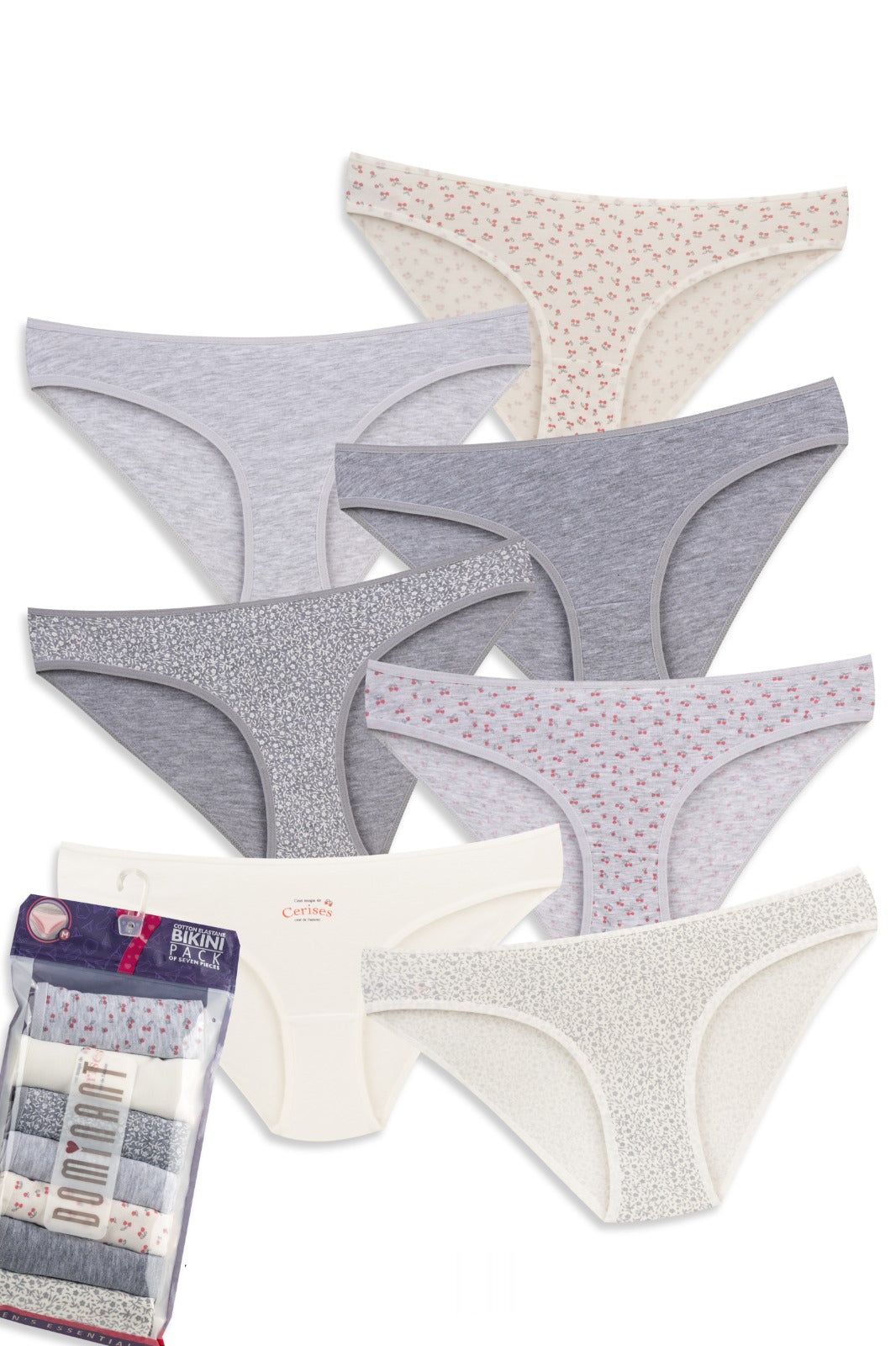 Low-Waisted Cotton Panties – Dominant 7-Pack