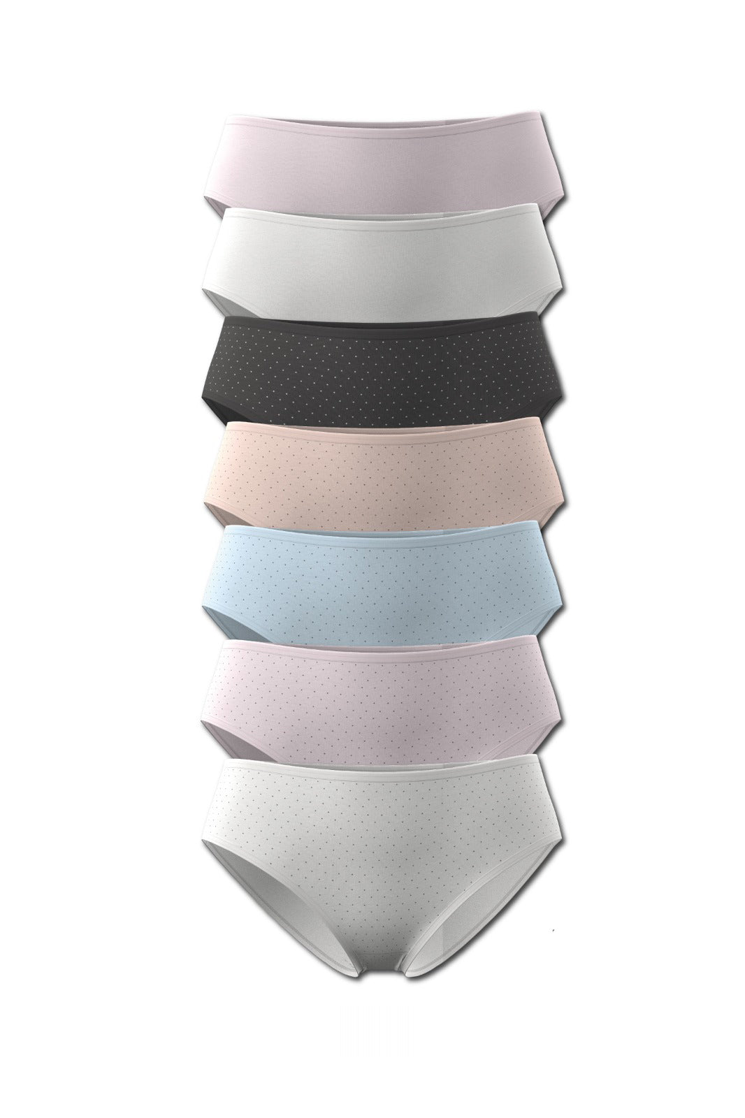 Mid-Waisted Cotton Panties – Dominant 7-Pack