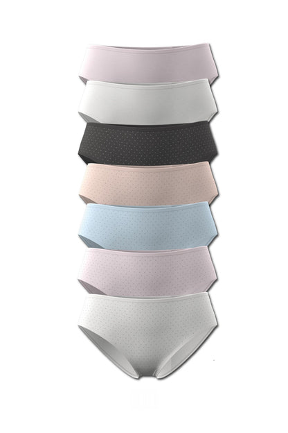Mid-Waisted Cotton Panties – Dominant 7-Pack