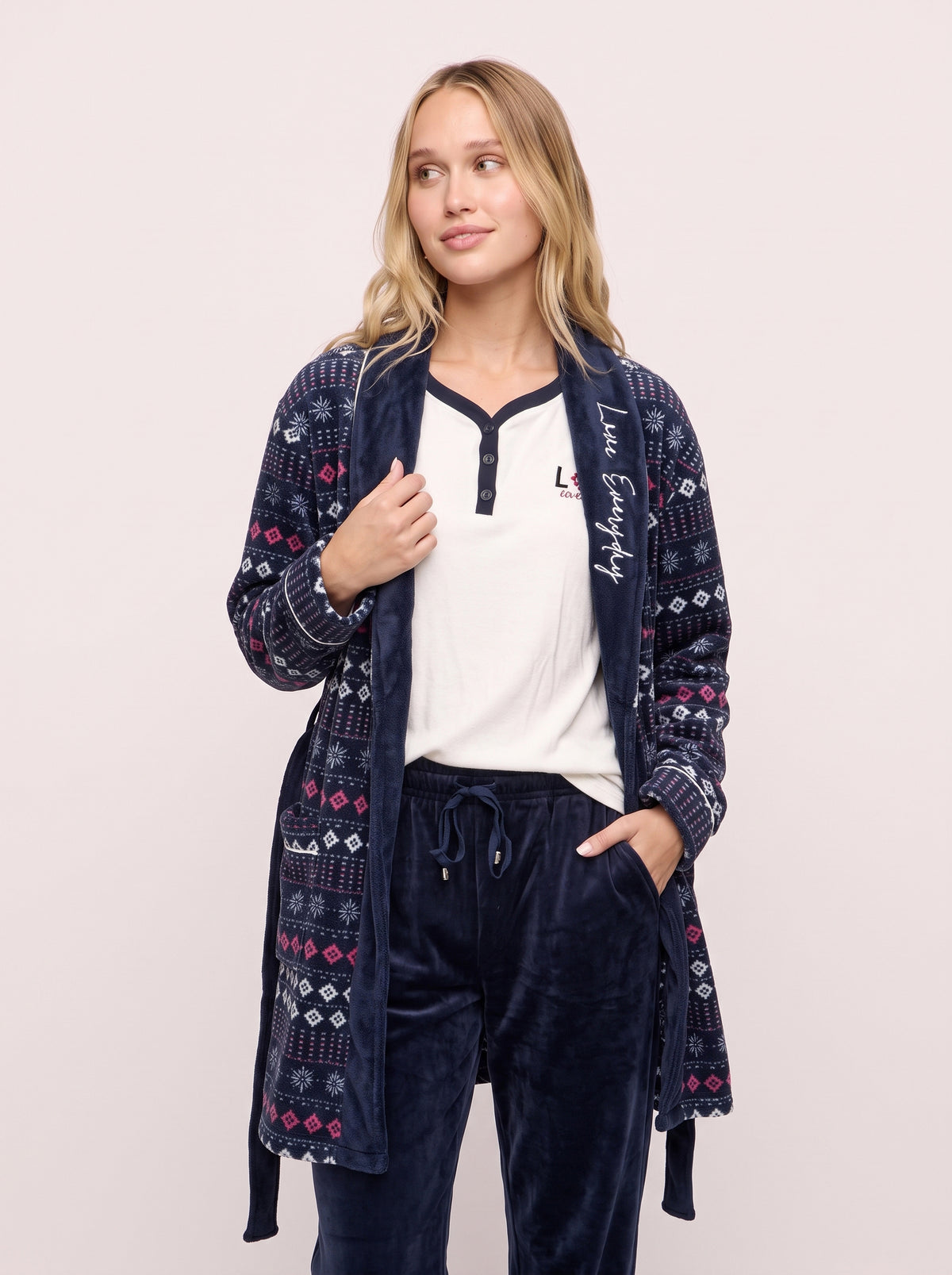Cozy 3-Piece Ultra-Soft Fleece Pajama & Robe Set