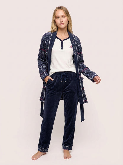 Cozy 3-Piece Ultra-Soft Fleece Pajama & Robe Set