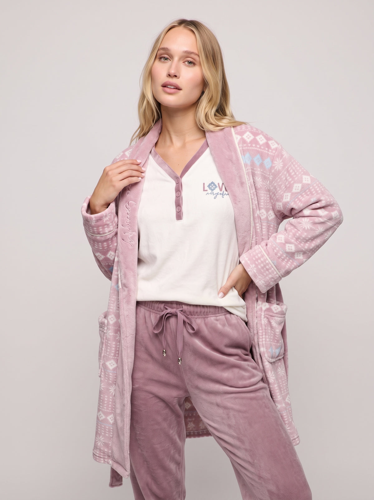 Cozy 3-Piece Ultra-Soft Fleece Pajama & Robe Set