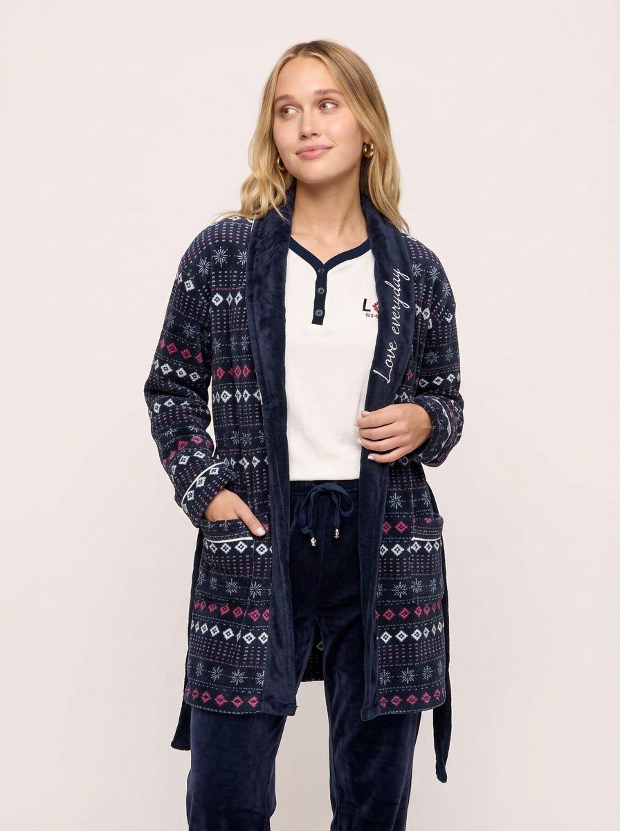 Cozy 3-Piece Ultra-Soft Fleece Pajama & Robe Set