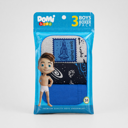 Boys Cotton Boxer Shorts – 3-Pack