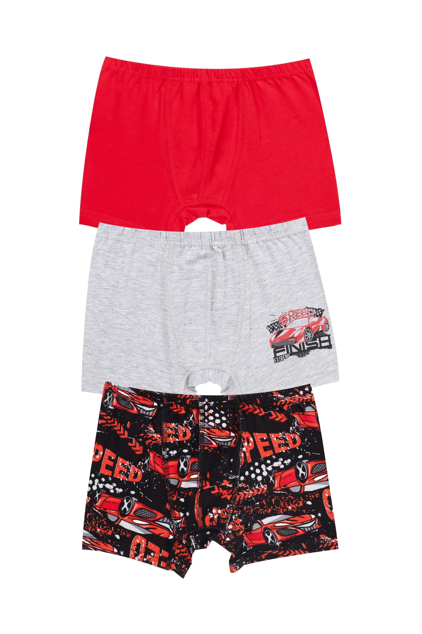 Boys Cotton Boxer Shorts – 3-Pack