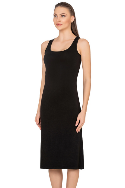 Bamboo Cotton Below-Knee Slip Dress