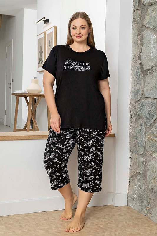 Flowy Soft Cotton Cropped Pants Set