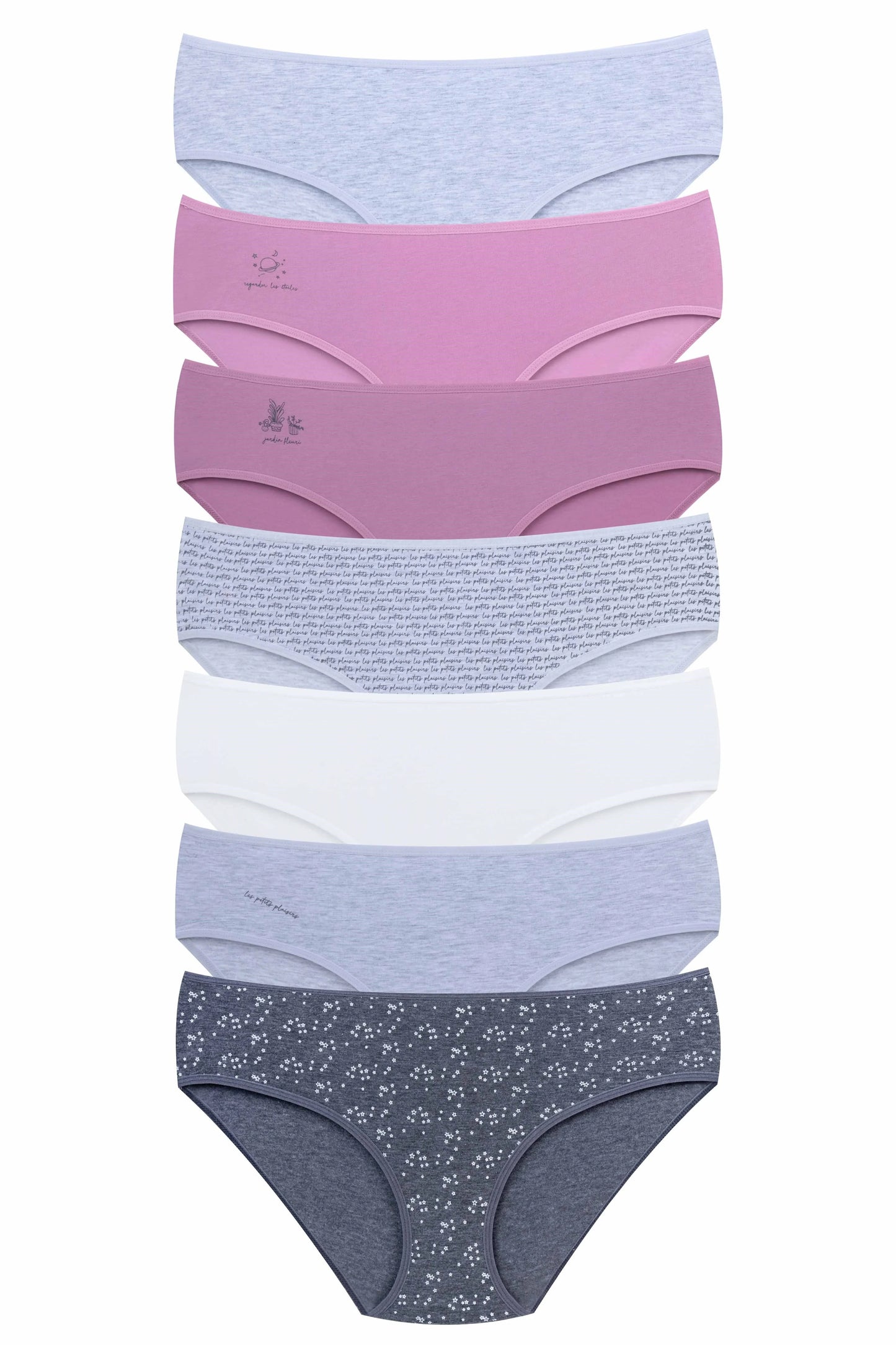 Mid-Waisted Cotton Panties – Dominant 7-Pack