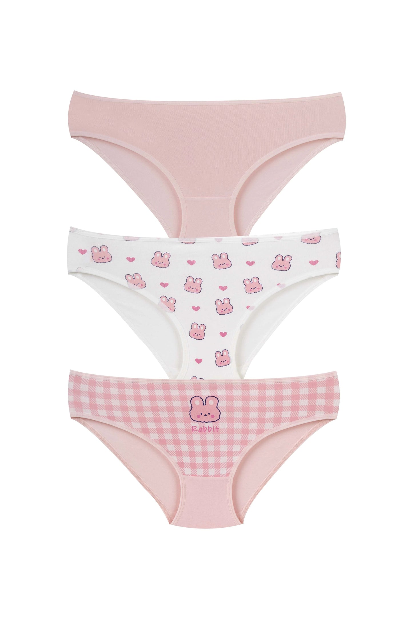 Girls Cotton Elastane Panties – 3-Pack