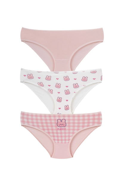 Girls Cotton Elastane Panties – 3-Pack
