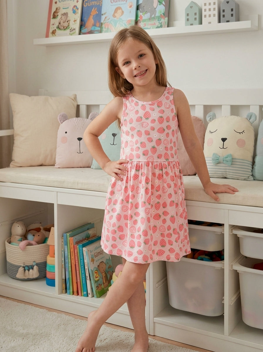 Girls Pure Soft Cotton Nightgown